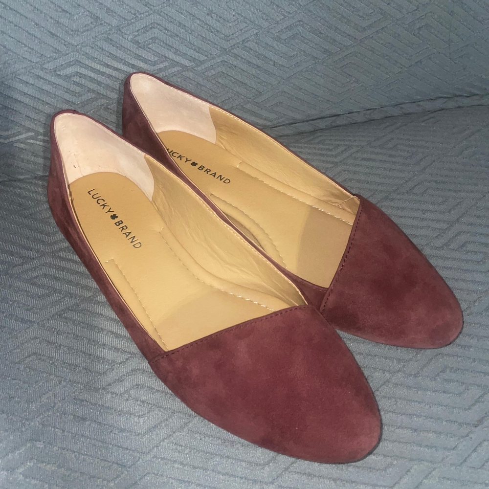 Lucky Brand Women's Burgundy Flats Size 9